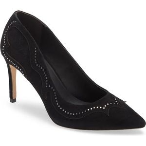 NIB AllSaints Zehra Studded Pumps Black Suede ✨HP!✨